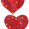 Pastease Christmas Lights Heart Nipple Pasties