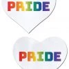 Pastease Gay Pride White Hearts Nipple Pasties Rainbow Clothing 2 Pastease Gay Pride White Hearts Nipple Pasties Rainbow Clothing