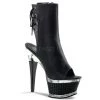 Pleaser 6" Black Faux Leather Ankle Booties* Shoes