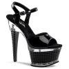Pleaser Shoes 6.5" Black Ankle Strap Heels*