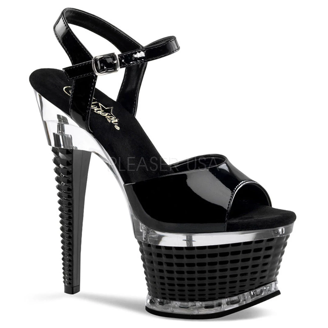 Pleaser Shoes 6.5" Black Ankle Strap Heels* 3 Pleaser Shoes 6.5" Black Ankle Strap Heels*