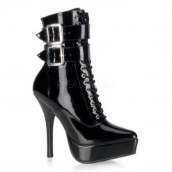 Devious 5 1/4" Lace-Up Platform Patent Leather Ankle Boot* Shoes