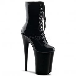 Pleaser Shoes 9" Black Lace-Up Ankle Boot*