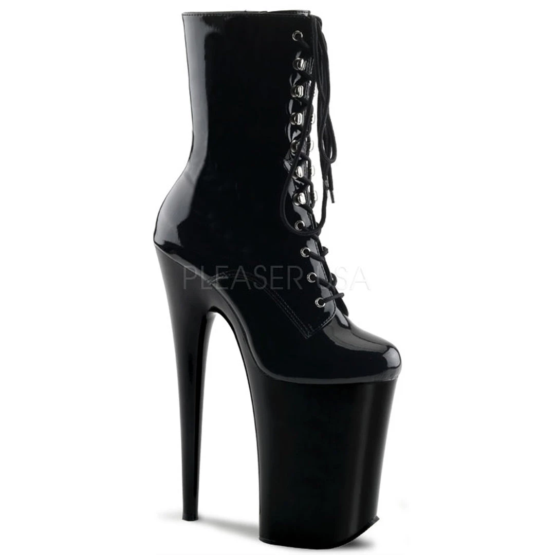 Pleaser Shoes 9" Black Lace-Up Ankle Boot* 3 Pleaser Shoes 9" Black Lace-Up Ankle Boot*