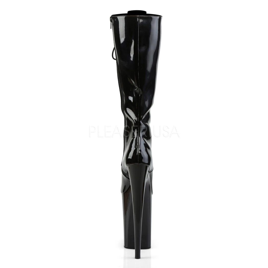Pleaser 9" Heel Lace-Up Black Knee High Boots* Shoes 4 Pleaser 9" Heel Lace-Up Black Knee High Boots* Shoes