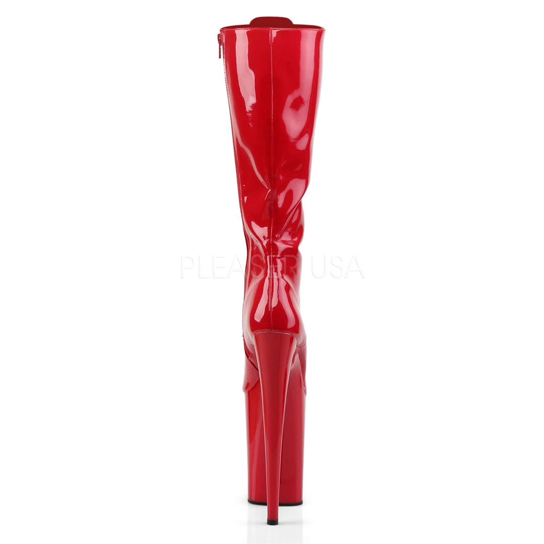 Pleaser 9" Heel Lace-Up Red Knee High Boots* 4 Pleaser 9" Heel Lace-Up Red Knee High Boots*