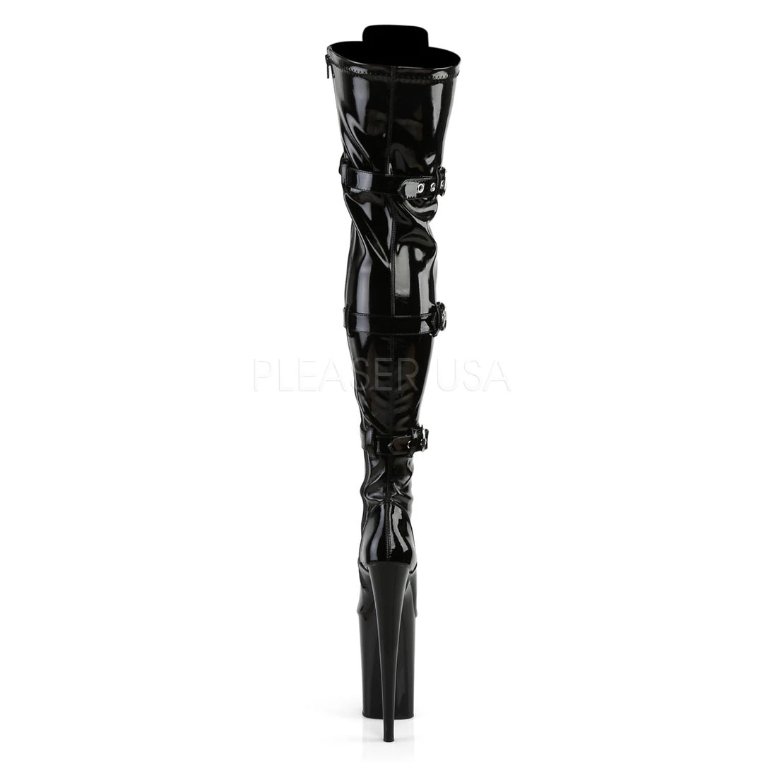 Pleaser 9" Heel Black Platform Lace-Up Thigh High Boots* 5 Pleaser 9" Heel Black Platform Lace-Up Thigh High Boots*