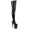 Pleaser 9" Black Platform Stretch Crotch Boots* Shoes