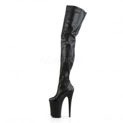 Pleaser Shoes 9" Heel Black Platform Stretch Crotch Boots*