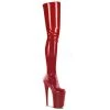 Pleaser 9" Heel Red Platform Stretch Crotch Boots* Shoes
