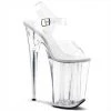 Pleaser 9" Clear Ankle Strap High Heels* Shoes