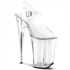 Pleaser 9" Clear Ankle Strap High Heels* Shoes