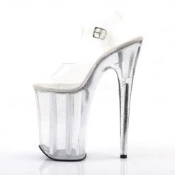 Pleaser 9" Clear Glitter Heels* Shoes