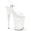 Pleaser 9" Clear Glitter Heels* Shoes