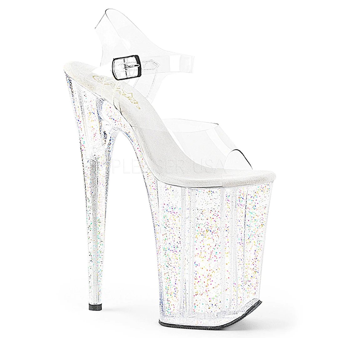 Pleaser 9" Clear Glitter Heels* Shoes 3 Pleaser 9" Clear Glitter Heels* Shoes