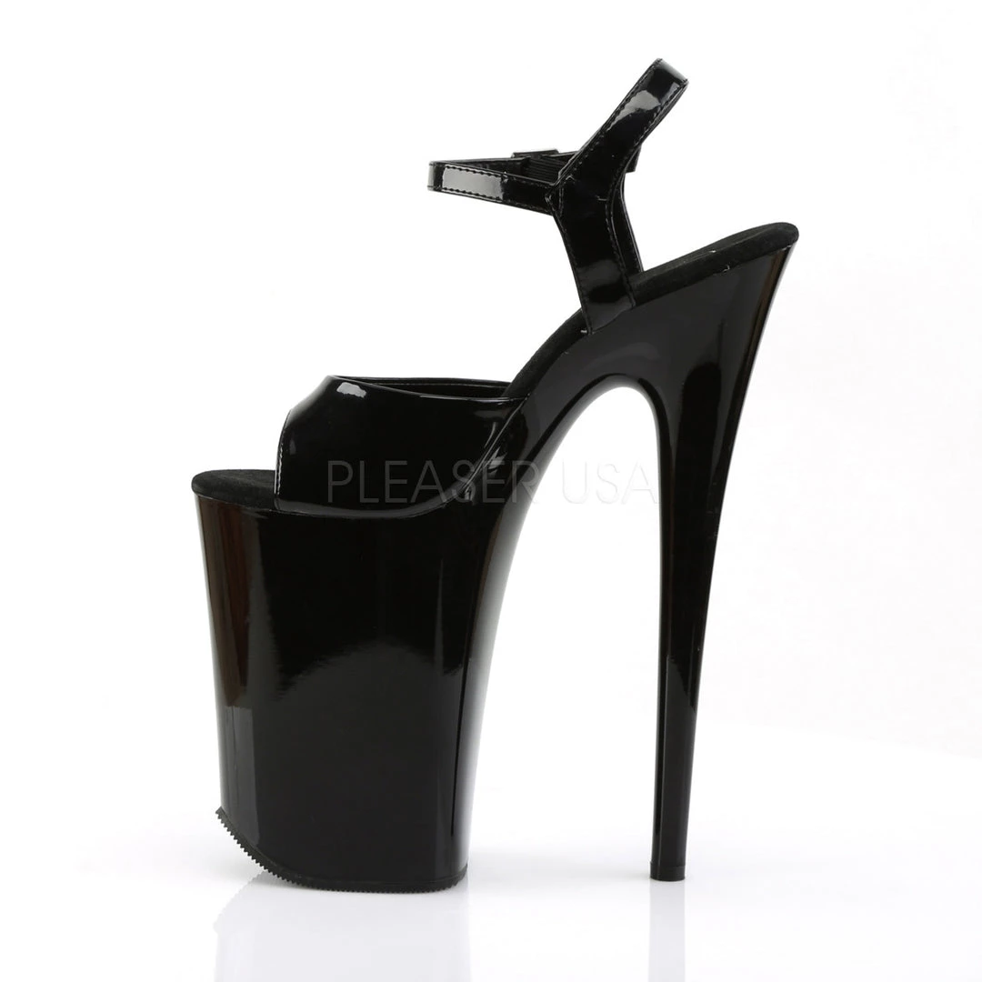 Pleaser Shoes 9" Black Ankle Strap Pumps* 4 Pleaser Shoes 9" Black Ankle Strap Pumps*