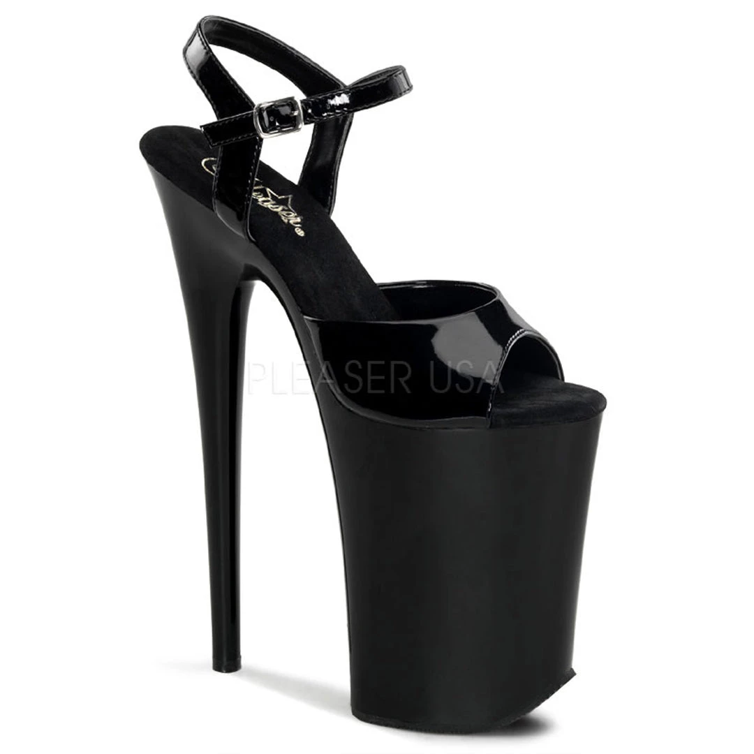 Pleaser Shoes 9" Black Ankle Strap Pumps* 3 Pleaser Shoes 9" Black Ankle Strap Pumps*