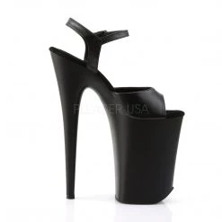 Pleaser 9" Black Faux Leather Heels* 9 Pleaser 9