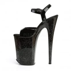 Pleaser 9" Black Glitter Heels* Shoes