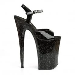 Pleaser 9" Black Glitter Heels* Shoes 9 Pleaser 9