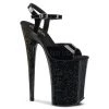 Pleaser 9" Black Glitter Heels* Shoes