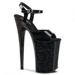 Pleaser 9" Black Glitter Heels* Shoes