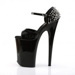 Pleaser Shoes 9" Black Ankle Strap High Heels*