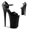 Pleaser Shoes 9" Black Ankle Strap High Heels*