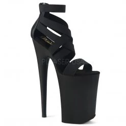 Pleaser 9" Heel Black Sandal Platform Shoes*