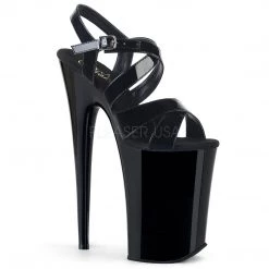 Pleaser 9" Black Ankle Strap Heels* Shoes