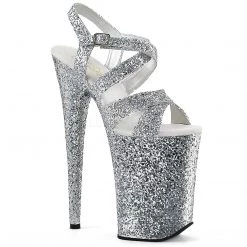 Pleaser 9" Silver Glitter Heels* Shoes