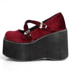 Demonia Burgundy Velvet 4.5