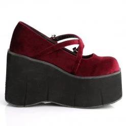 Demonia Burgundy Velvet 4.5