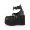 Demonia Black Vegan Leather 4.5" Platform Shoes*