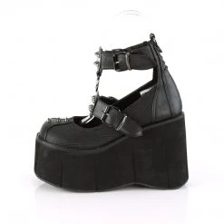 Demonia Black Vegan Leather 4.5" Platform Shoes*