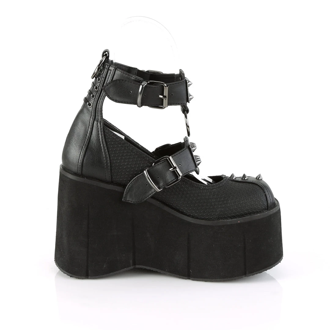 Demonia Black Vegan Leather 4.5" Platform Shoes* 6 Demonia Black Vegan Leather 4.5" Platform Shoes*