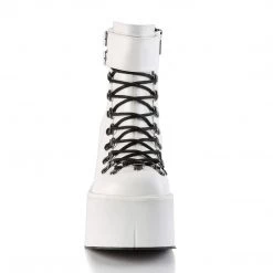 Demonia White Vegan Leather 4.5