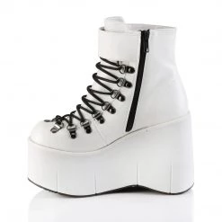 Demonia White Vegan Leather 4.5