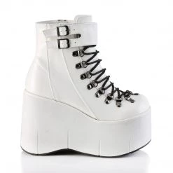 Demonia White Vegan Leather 4.5