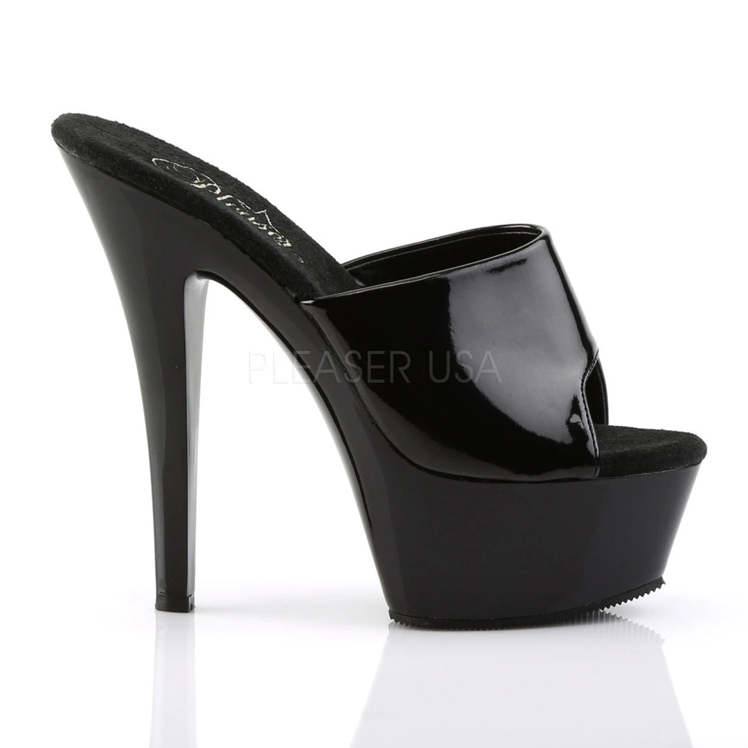 Pleaser 6" Spike Heel Black Platform Sandal* 6 Pleaser 6" Spike Heel Black Platform Sandal*