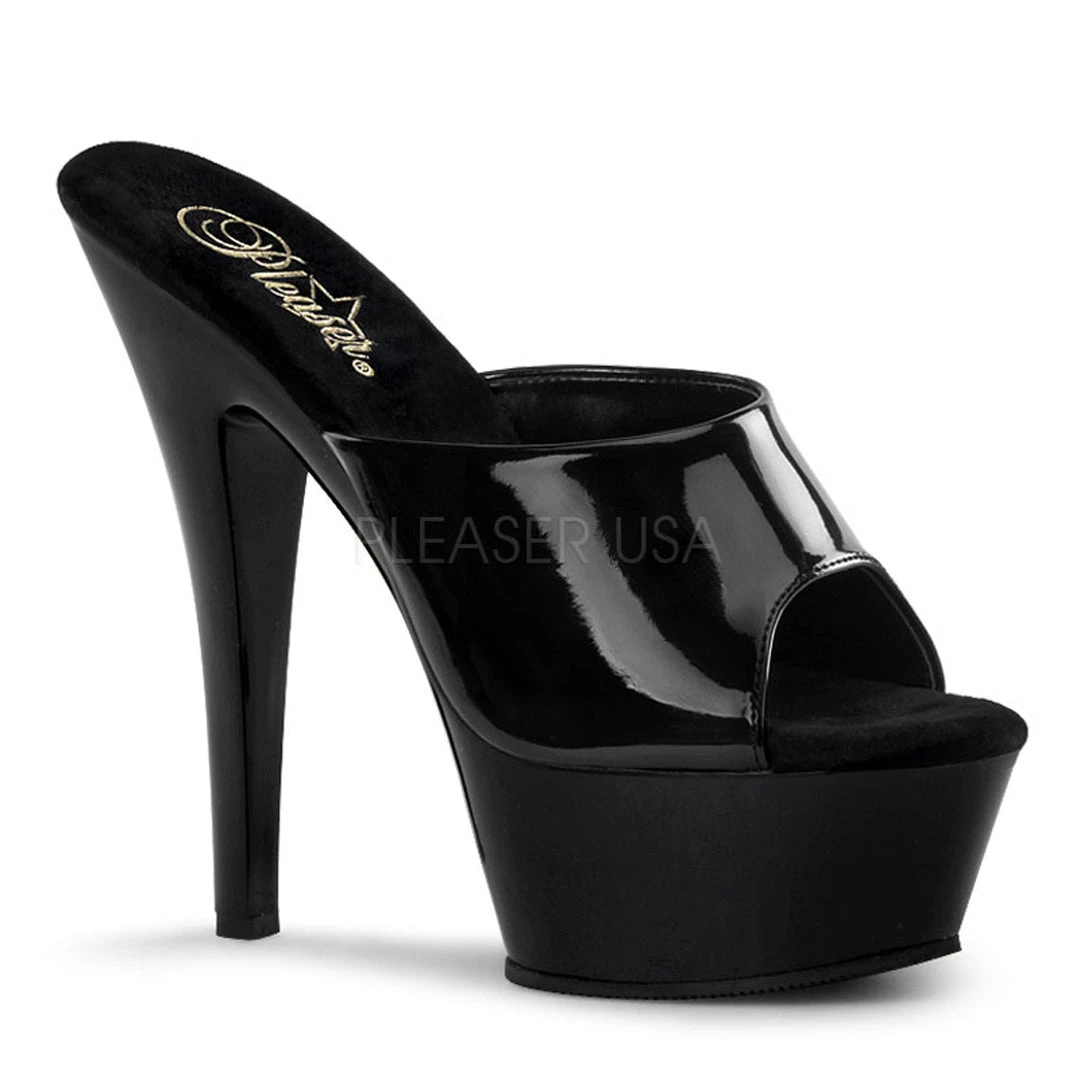 Pleaser 6" Spike Heel Black Platform Sandal* 3 Pleaser 6" Spike Heel Black Platform Sandal*