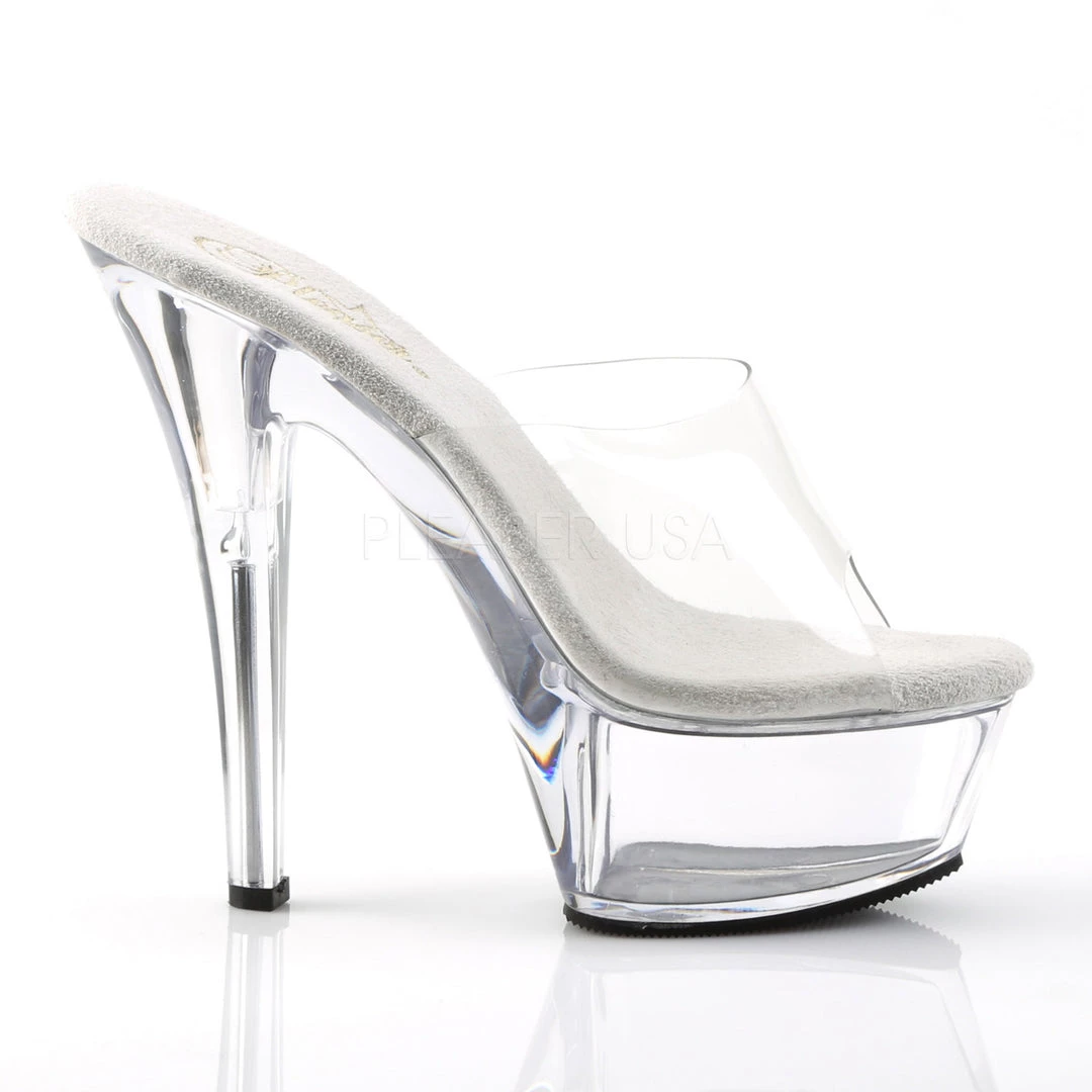 Pleaser Shoes 6" Clear Stripper Heels* 6 Pleaser Shoes 6" Clear Stripper Heels*