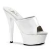 Pleaser 6" Heel White Platform Slide Shoes* 1 Pleaser 6" Heel White Platform Slide Shoes*