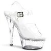 Pleaser 6" Clear Ankle Strap Pumps* Shoes