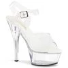 Pleaser 6" Clear Ankle Strap Heels*