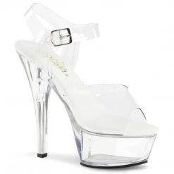 Pleaser 6" Clear Ankle Strap Heels*