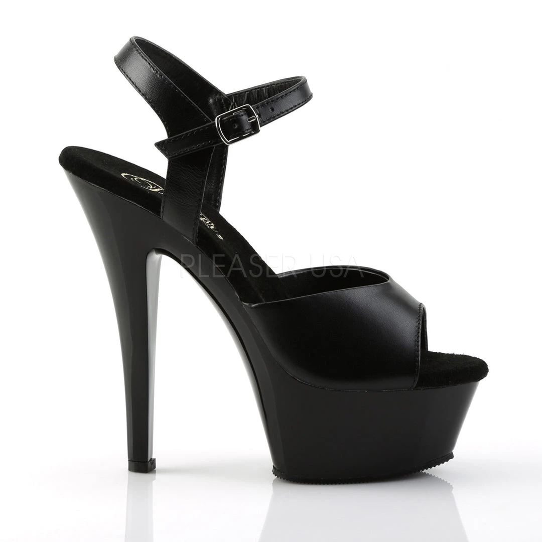 Pleaser 6" Black Ankle Strap High Heels* Shoes 6 Pleaser 6" Black Ankle Strap High Heels* Shoes