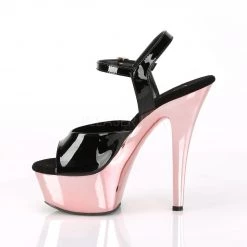 Pleaser 6" Heel Black Ankle Strap Sandals*