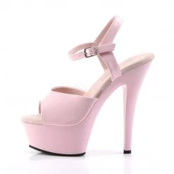 Pleaser Shoes 6" Baby Pink Ankle Strap Heels*
