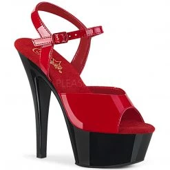Pleaser 6" Red Ankle Strap Sandal Shoes*